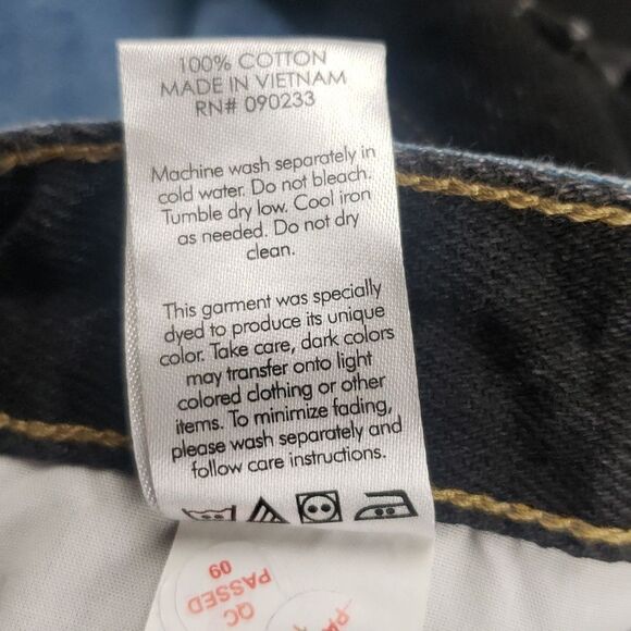 Pacsun Women's 23 Black & Blue Two Tone Paneled Boyfriend Jeans - Picture 12 of 13